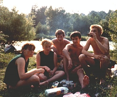 Punks on the beach - Munich 1984